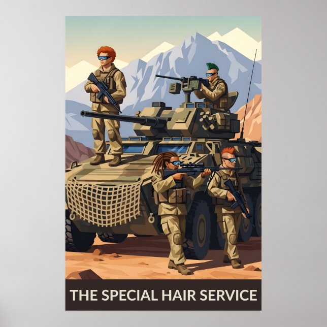 Lustiger Soldatenposter Poster (Vorne)
