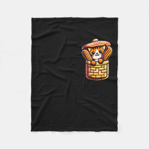 Lustiger Sombrero-Katz-Churros-Tasche Cinco De May Fleecedecke