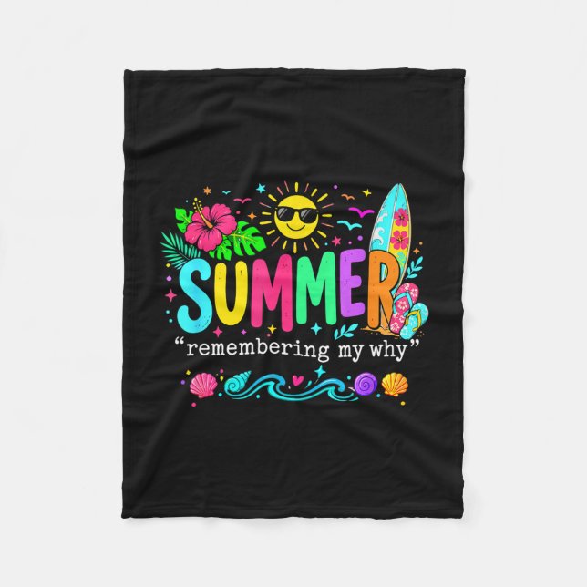 Lustiger Sommer, der sich daran erinnert, warum ei Fleecedecke (Vorderseite)