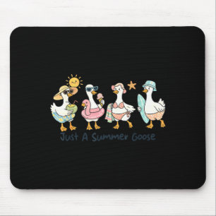 Lustiger Sommer Gans Strand Ente süßes Tier Urlaub Mousepad