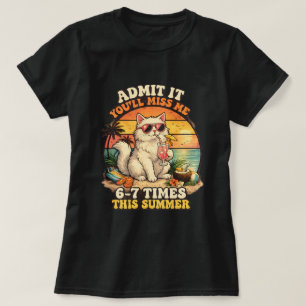 Lustiger Sommer-Katzen-Aufdruck für Frauen "Gib's  T-Shirt