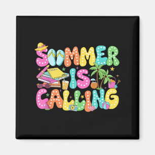 Lustiger Sommer kommt Lehrer-Schulen-Außen-Vibes Magnet