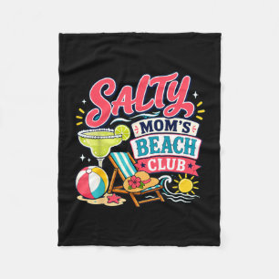 Lustiger Sommer salzige Mamas Strandclub Urlaub Ma Fleecedecke
