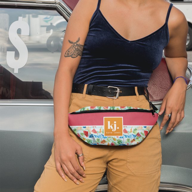 Lustiger Sommer Stilvolles Monogramm Bauchtasche (Von Creator hochgeladen)