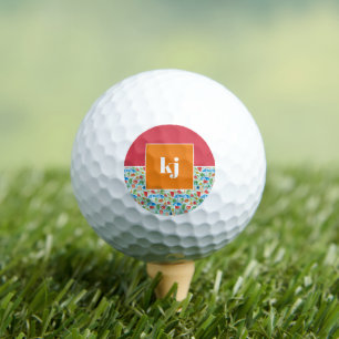 Lustiger Sommer Stilvolles Monogramm Golfball