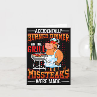 Lustiger Sommerurlaub BBQ Grillmeister Steaks Vate Karte