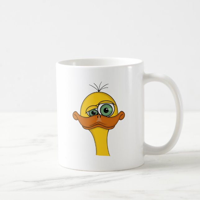 Lustiger sonderbarer Enten-Cartoon Tasse (Rechts)