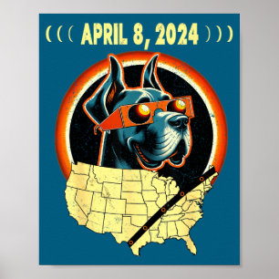 Lustiger Sonnenfinsternis Hund Sonnenfinsternis Poster