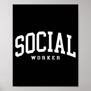Lustiger Sozialarbeiter Retro-Schulsozialarbeiter Poster