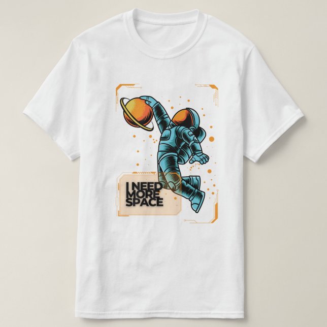 lustiger Space Slam Dunk T-Shirt (Design vorne)