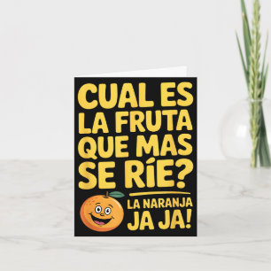Lustiger spanischer Naranja-Witz, der Orange-Pun l Karte