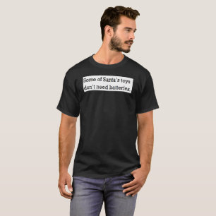 lustiger Spaß Weihnachtsfrecher Sankt-Batterie T-Shirt