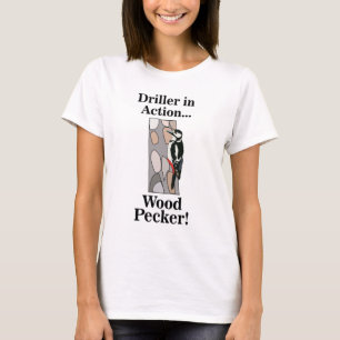 Lustiger Specht Vogel T-Shirt