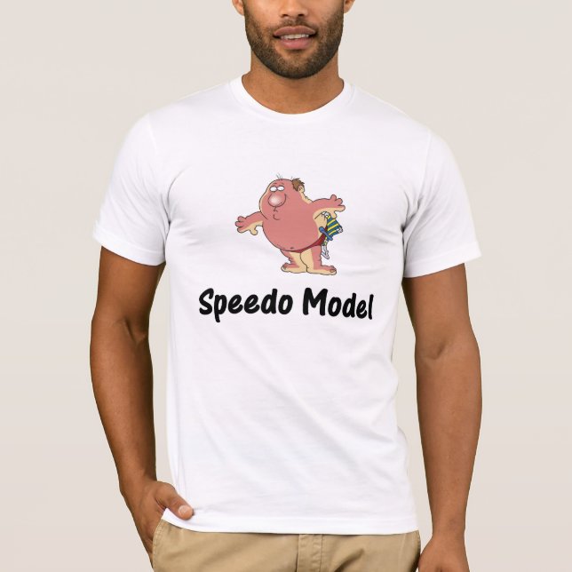 Lustiger Speedo-Modell-T - Shirt (Vorderseite)