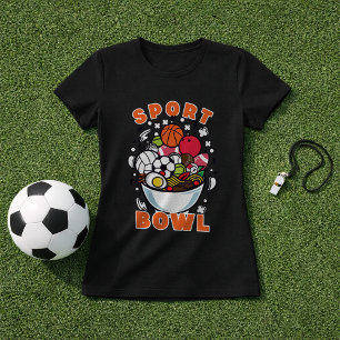 Lustiger Sport Bowl Multi-Sport-Fan T-Shirt