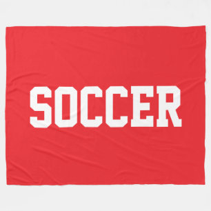 Lustiger, sportlicher, fetter weißer SOCCER-Text a Fleecedecke