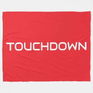 Lustiger sportlicher TOUCHDOWN Moderner Text auf h Fleecedecke