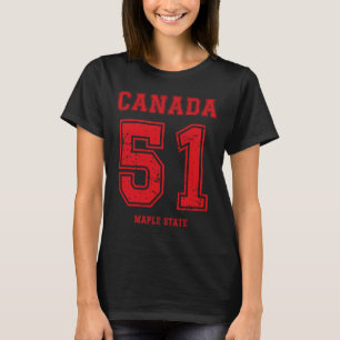Lustiger Sportstil Kanada 51. Ahorn-Staat. USA-Tee T-Shirt