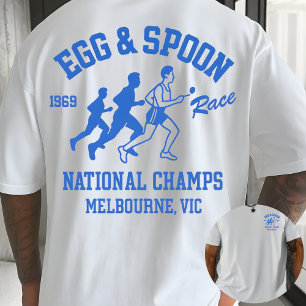 Lustiger Sporttag-Ei-und-Löffel-Rennen Melbourne T-Shirt