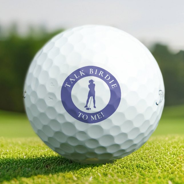 Lustiger Sprechvogel für mich Damen Golfball (Funny Talk Birdie To Me Ladies Golf Balls in Stylish Periwinkle Blue)