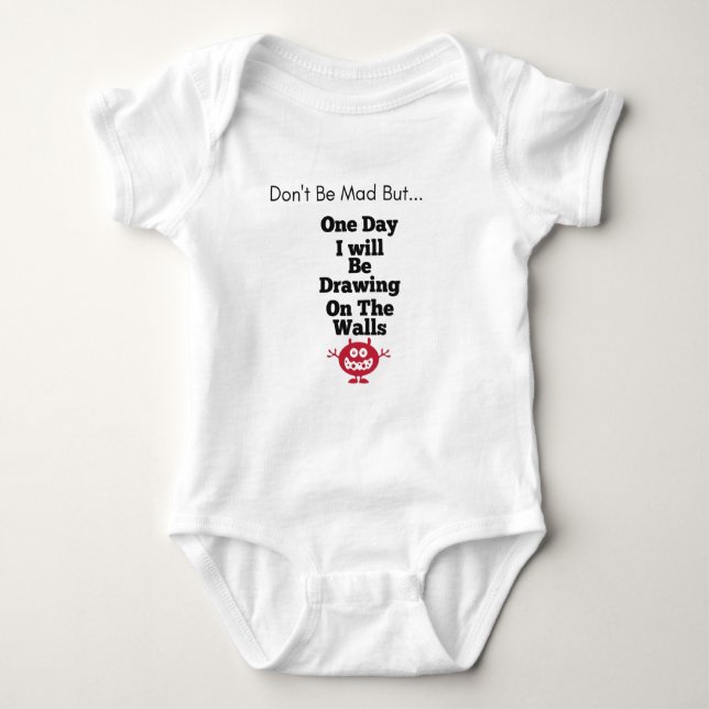 Lustiger Sprichwort-Baby-Bodysuit Baby Strampler (Vorderseite)