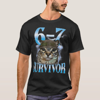 Lustiger Spruch 67 Katzen Bauchweh Überlebender Ka T-Shirt