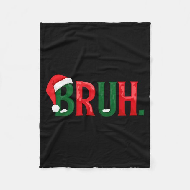 Lustiger Spruch Bruh Meme passend für Jugendliche  Fleecedecke (Vorderseite)