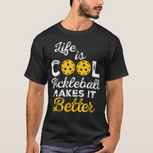 Lustiger Spruch Dink Leben Ist Cool Pickleball Mac T-Shirt