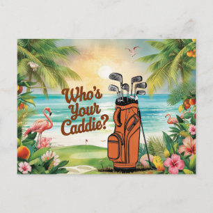 Lustiger Spruch für Golfer auf einer Florida-Golfp Postkarte