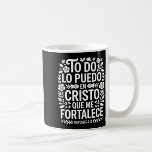 Lustiger Spruch ich kann alle Dinge durch Christus Kaffeetasse