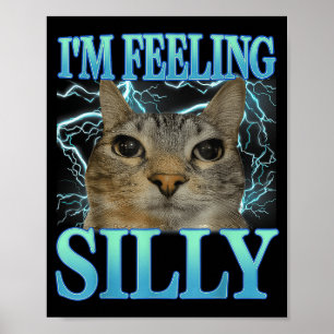 Lustiger Spruch Katzenliebhaber Ich fühle mich alb Poster
