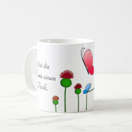 Lustiger Spruch "Schmetterling" Kaffeetasse
