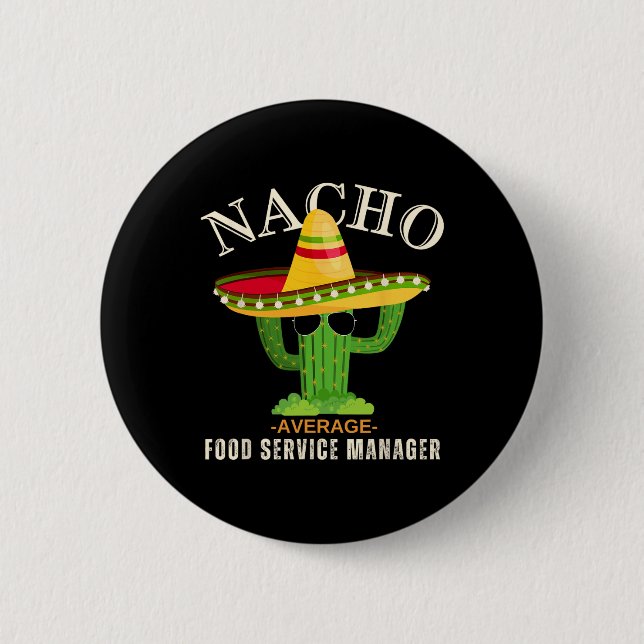 Lustiger Spruch Vintage Nacho Durchschnittlicher F Button (Vorderseite)