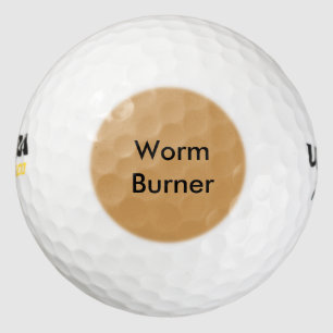 Lustiger Sprüche Golf Balls - Worm Burner Golfball