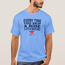 Lustiger Sprung eine Fahrt ein kleines Fahrrad T-Shirt