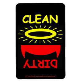 Lustiger Spülmaschinen-Magnet-Teufel-Engel Magnet