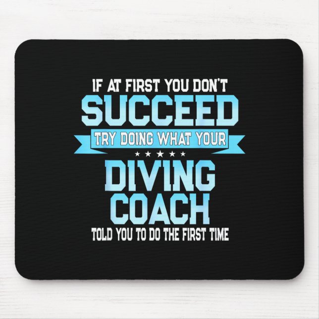 Lustiger Srt-Trainer-Meme - Lustiger Tauch-Spruch  Mousepad (Vorne)