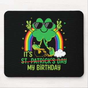Lustiger St. Patrick's Day Geburtstag Shamrock Ra Mousepad