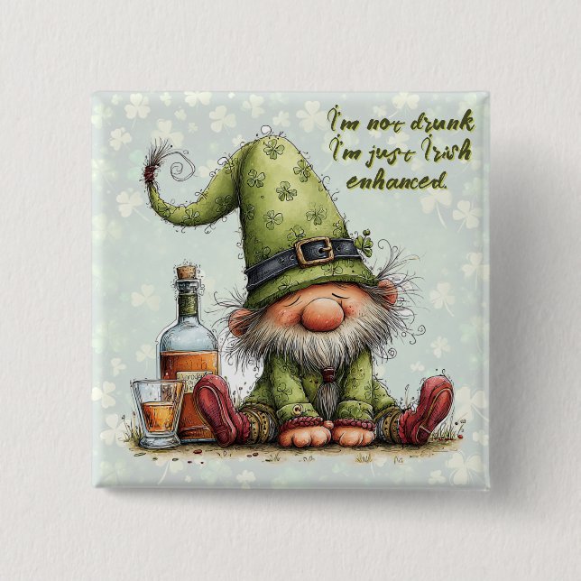 Lustiger St. Patrick's Day Humor Button (Vorderseite)