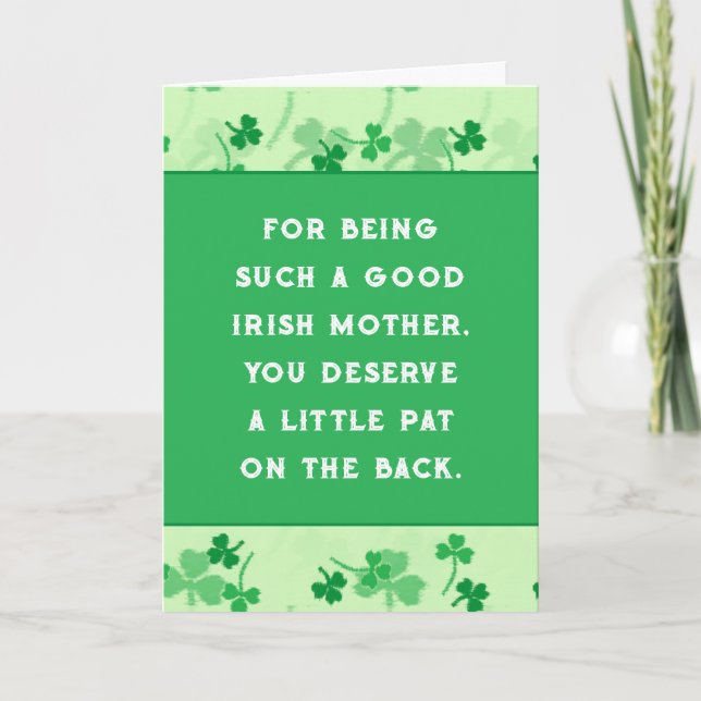 Lustiger St. Patrick's Day Karte (Vorderseite)