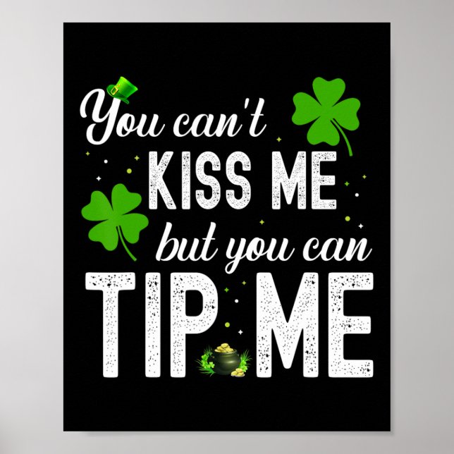 Lustiger St. Patricks Day Kellnerin Barkeeper Kell Poster (Vorne)