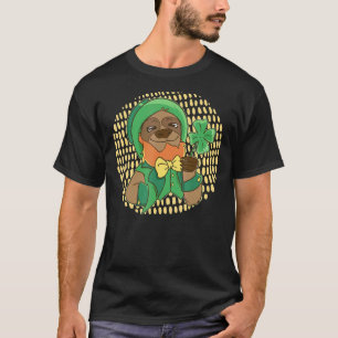 Lustiger St. Patricks Day Kobold Faultier T-Shirt