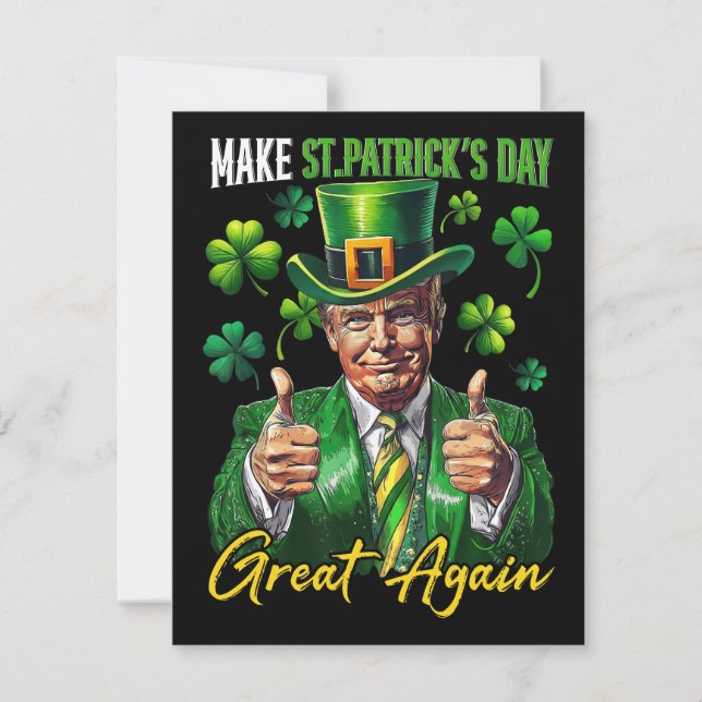 Lustiger St. Patrick's Day Parodie  Feiertagskarte (Vorderseite)