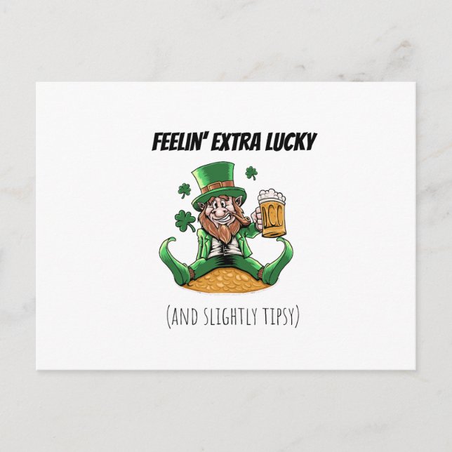 Lustiger St. Patrick's Day Postkarte (Vorderseite)