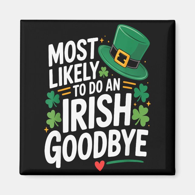 Lustiger St. Patricks Tag am wahrscheinlichsten ei Magnet (Vorne)