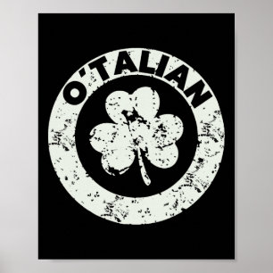Lustiger St. Patricks-Tag italienisch-irische Bezi Poster