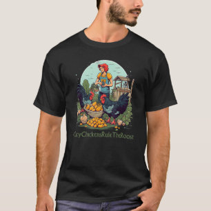 Lustiger Stadt Hühner Gackern Ja T-Shirt