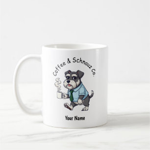 Lustiger Standard Schnauzer Hund Geschäftsanzug Ka Kaffeetasse
