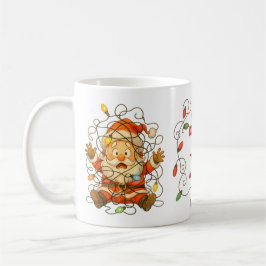 Lustiger steckengebliebener Weihnachtsmann-Weihnac Kaffeetasse
