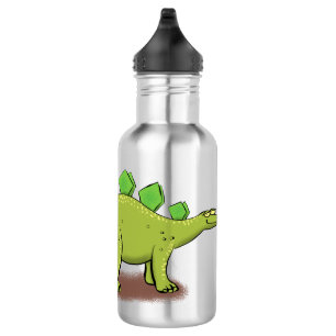Lustiger Stegosaurus-Dinosaur-Cartoon Edelstahlflasche